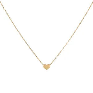Puff Heart Necklace 14K