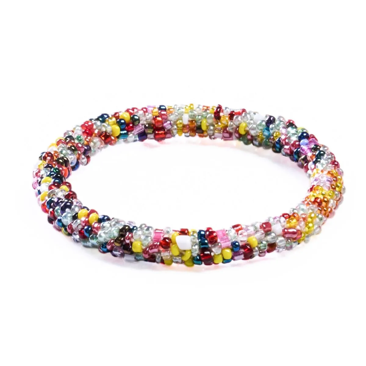 Rainbow Confetti | Himalayan Glass Bead Bracelet