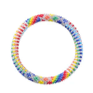 Rainbow Land | Himalayan Glass Bead Bracelet