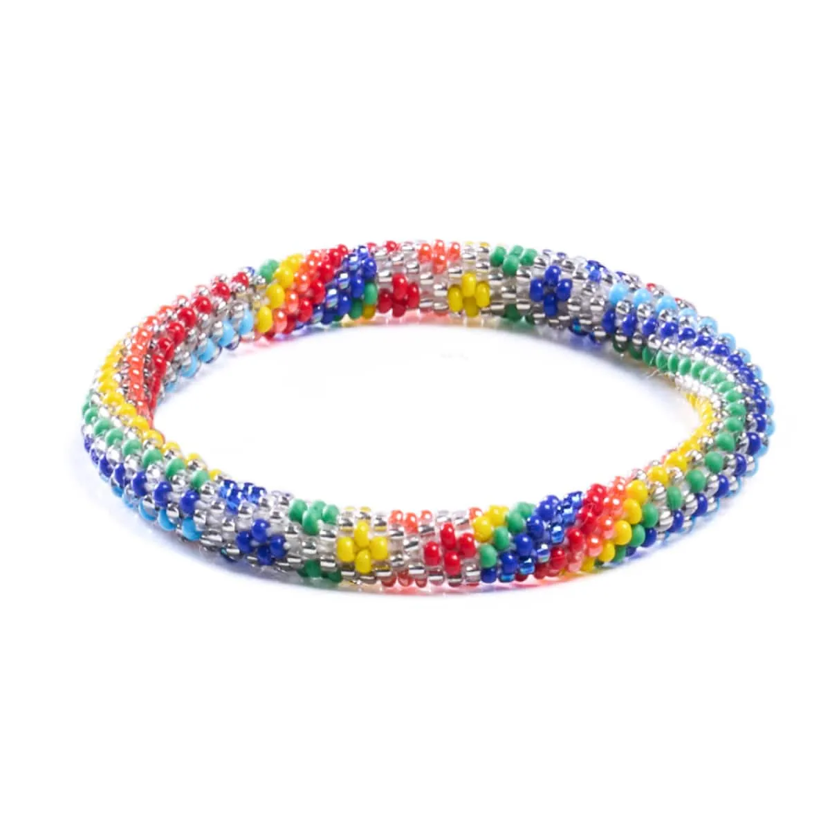 Rainbow Land | Himalayan Glass Bead Bracelet