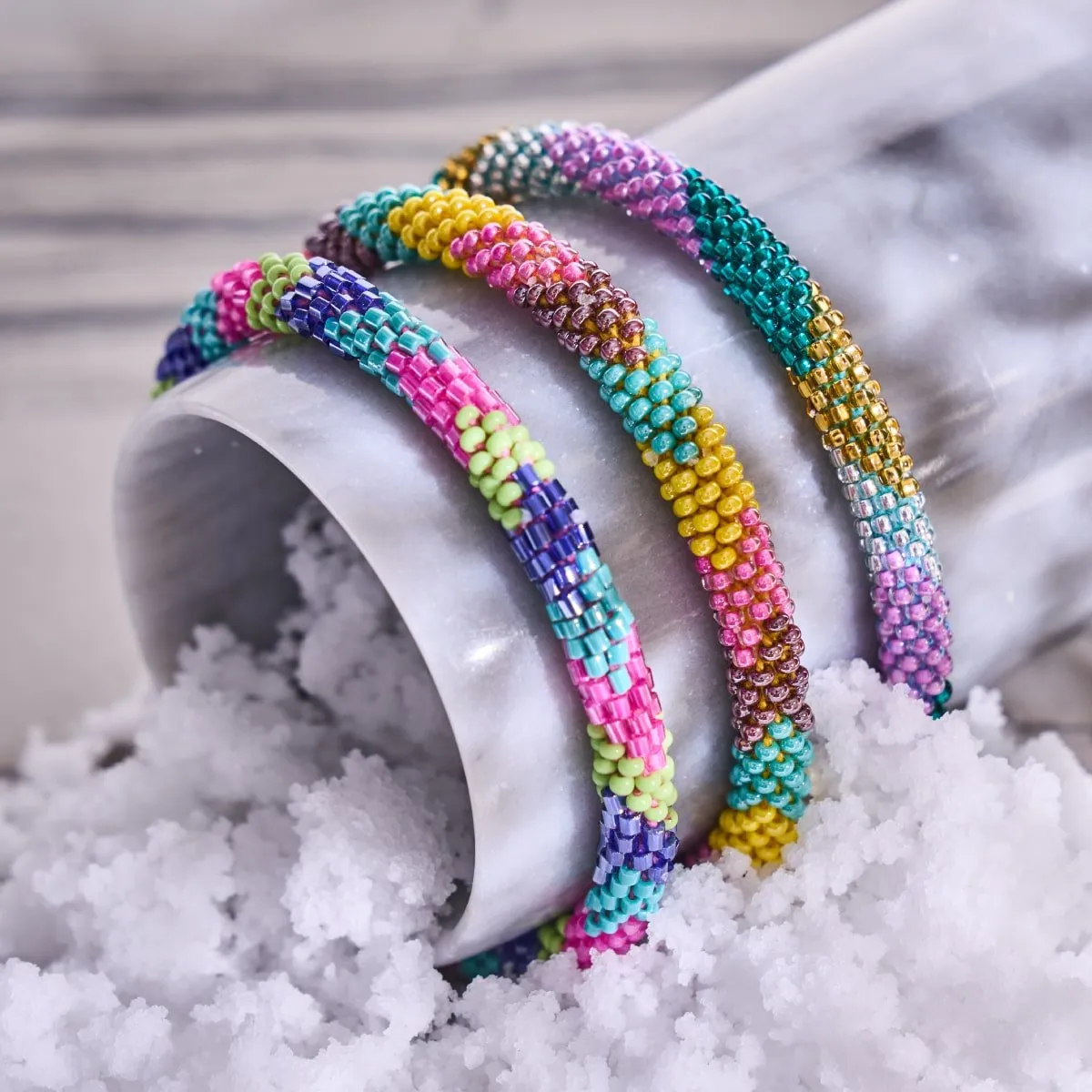 Rainbow Sprinkles | Himalayan Glass Bead Bracelet