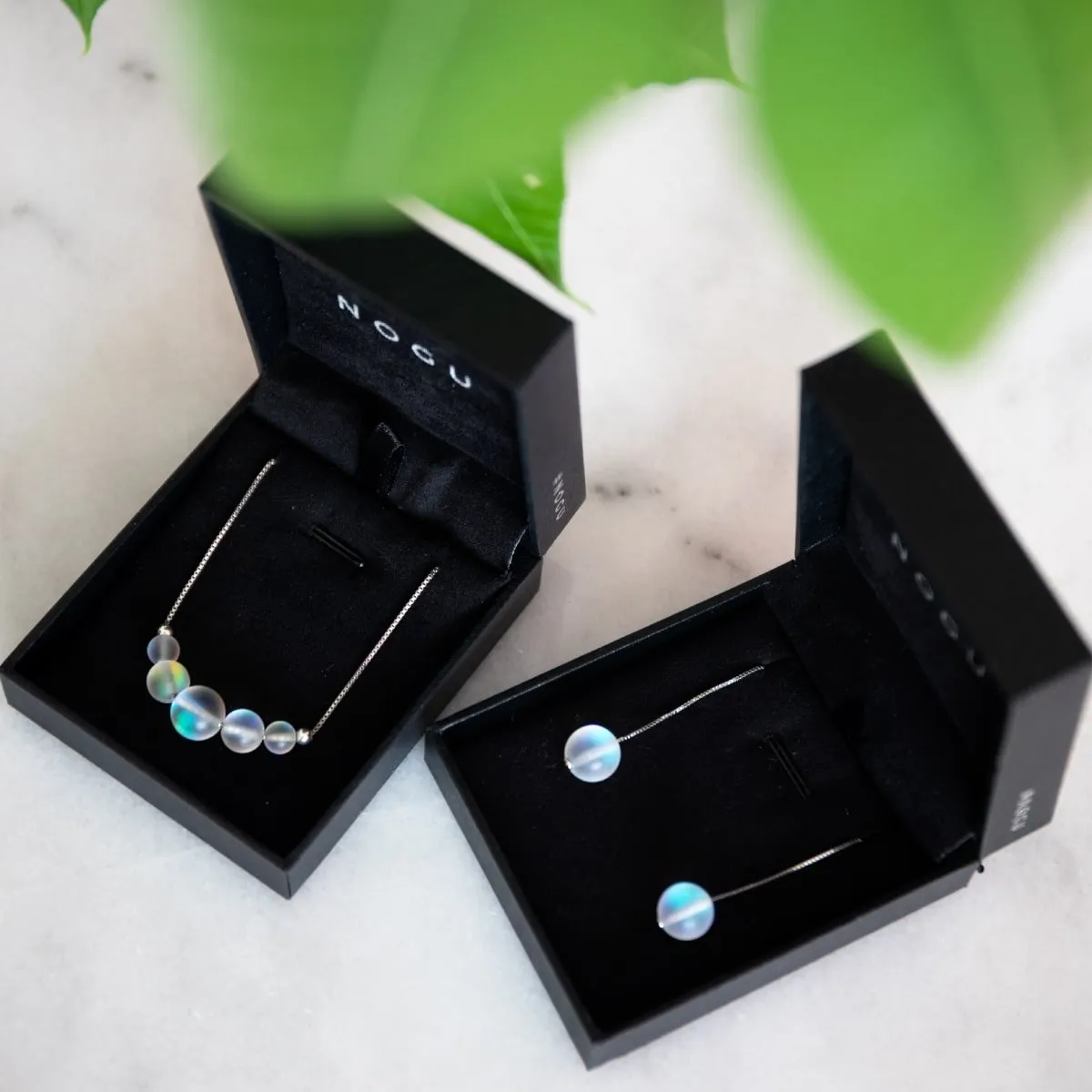Rainbow White | .925 Sterling Silver | Mermaid Glass Infinity Clasp Necklace