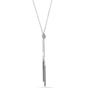 RHODIUM TASSEL NECKLACE #SQ255-441799RH