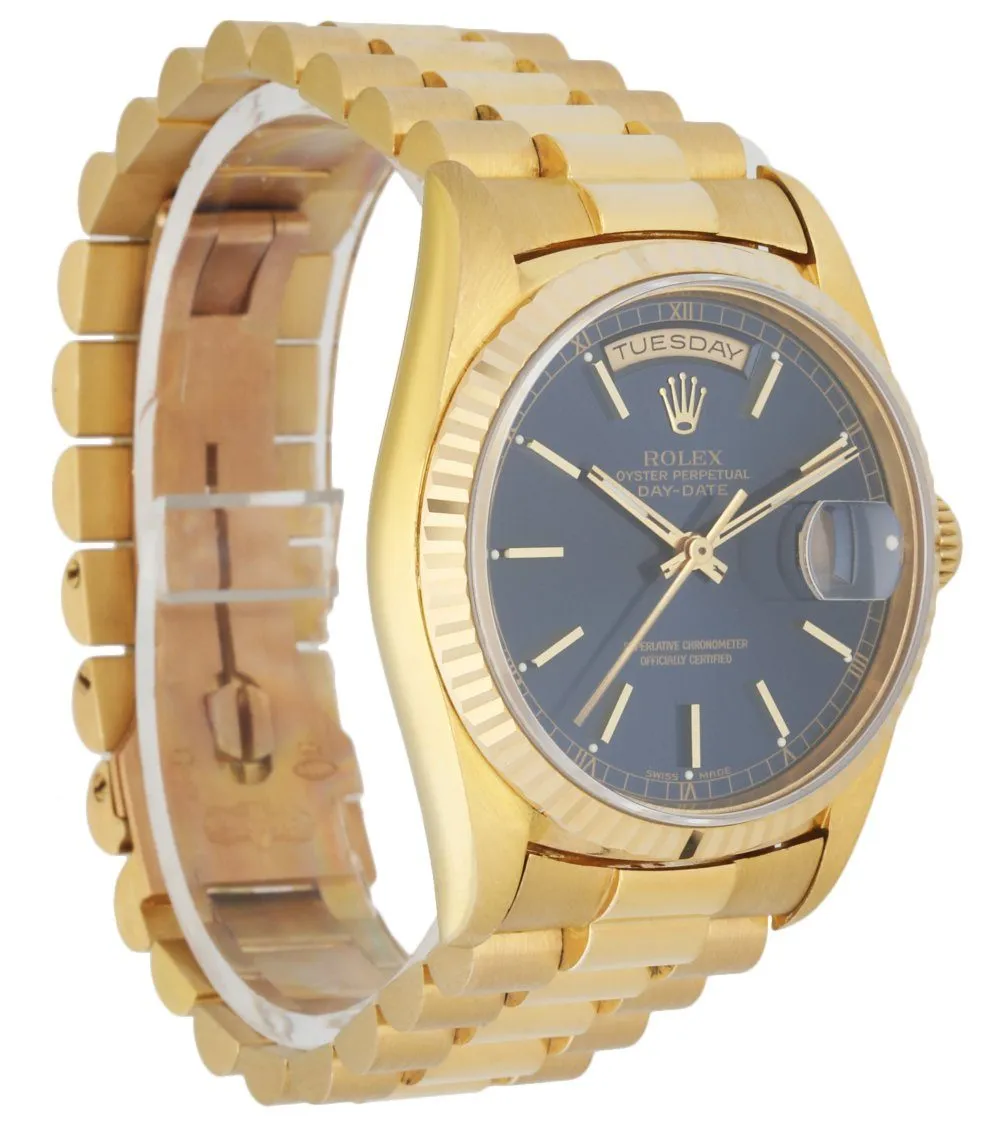 Rolex Day Date President 18238 18k Yellow Gold Men's Watch papers