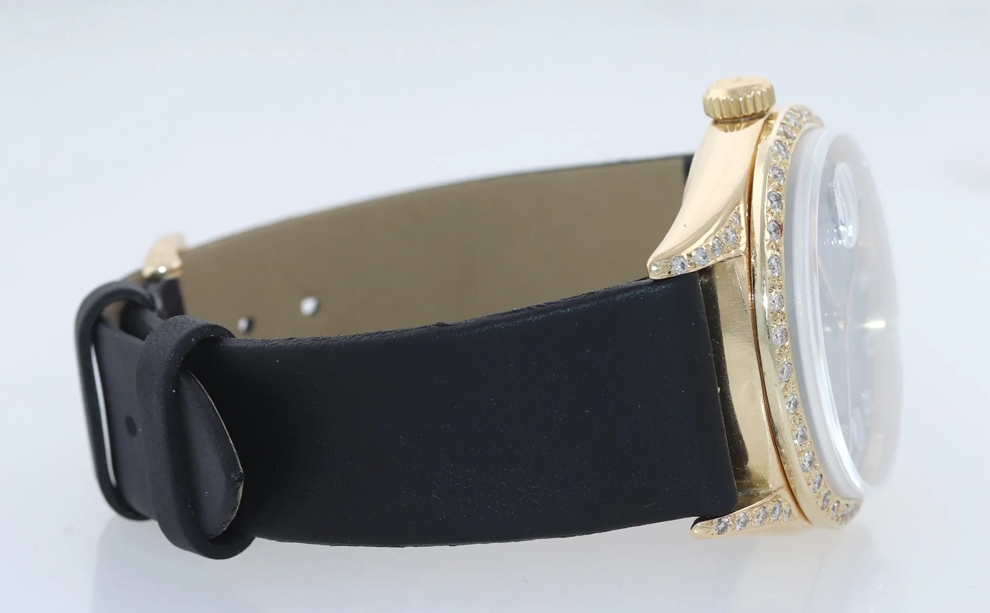 Rolex Day-Date President 36mm 1803 Black Diamond Bezel Lug 18K Yellow Gold Watch