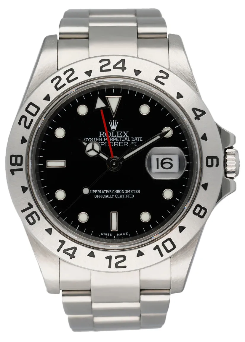 Rolex Explorer II 16570 Black Dial Mens Watch Box & Papers