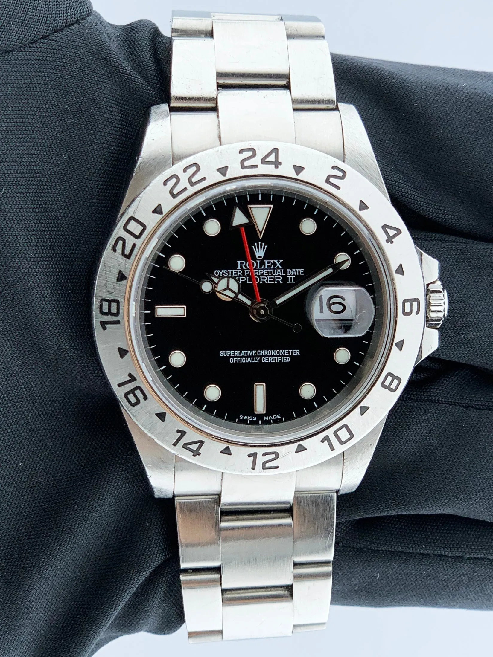 Rolex Explorer II 16570 Black Dial Mens Watch Box & Papers