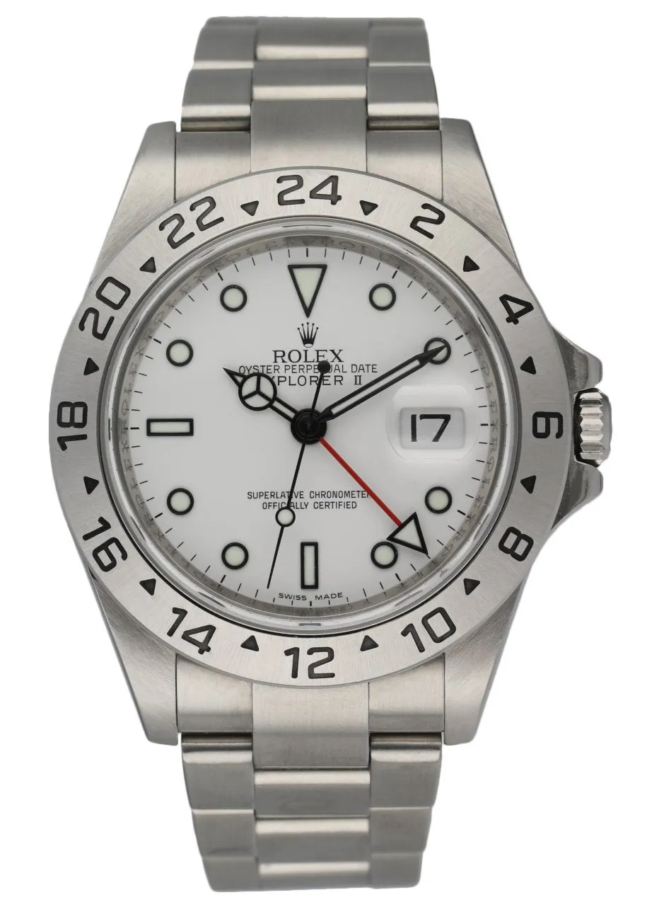 Rolex Explorer II 16570 Engraved Rehaut Men's Watch