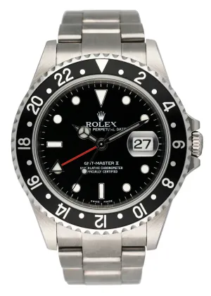 Rolex GMT Master II 16710 Stainless Steel Mens Watch