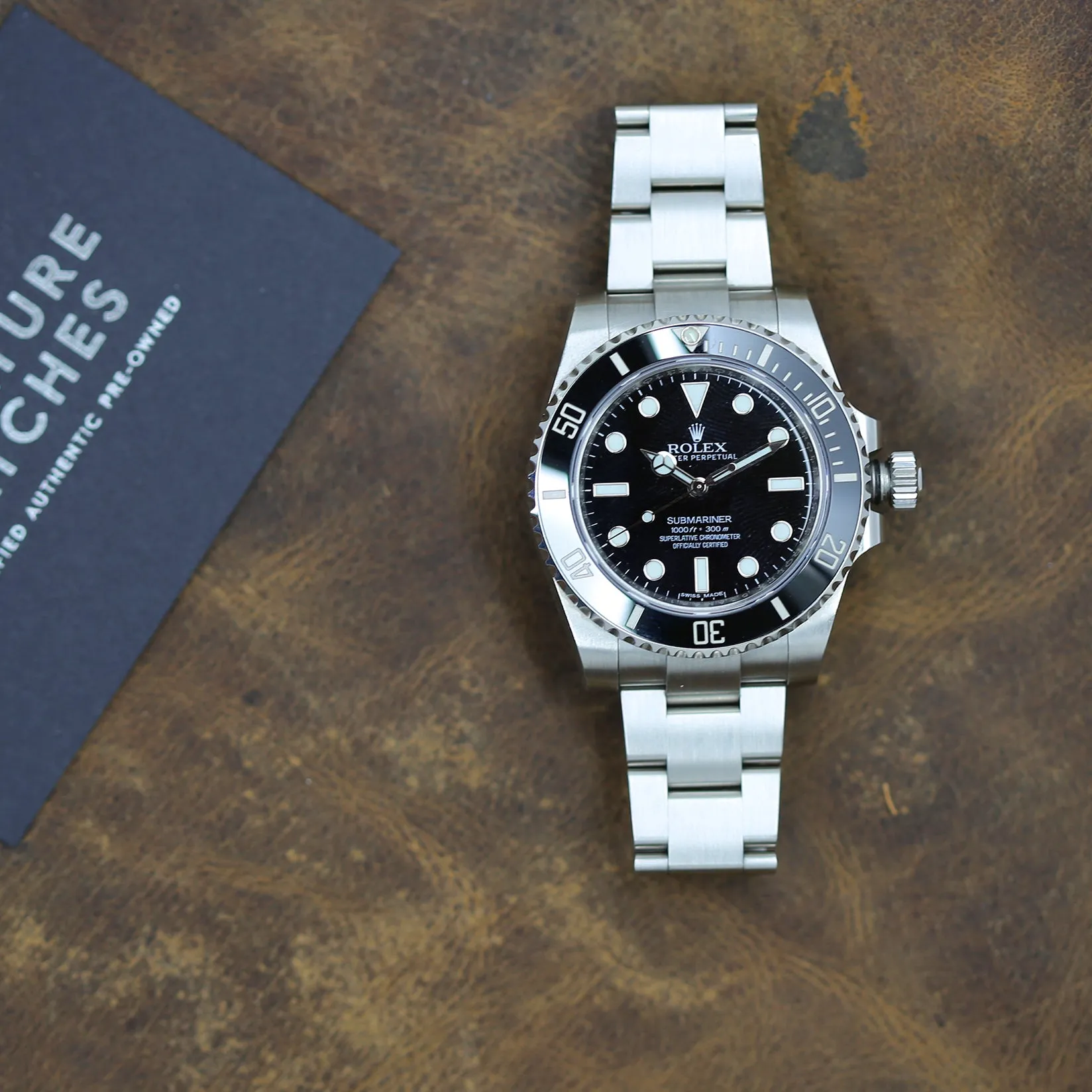 Rolex No Date Submariner 114060 Black Dial Automatic Men's Watch