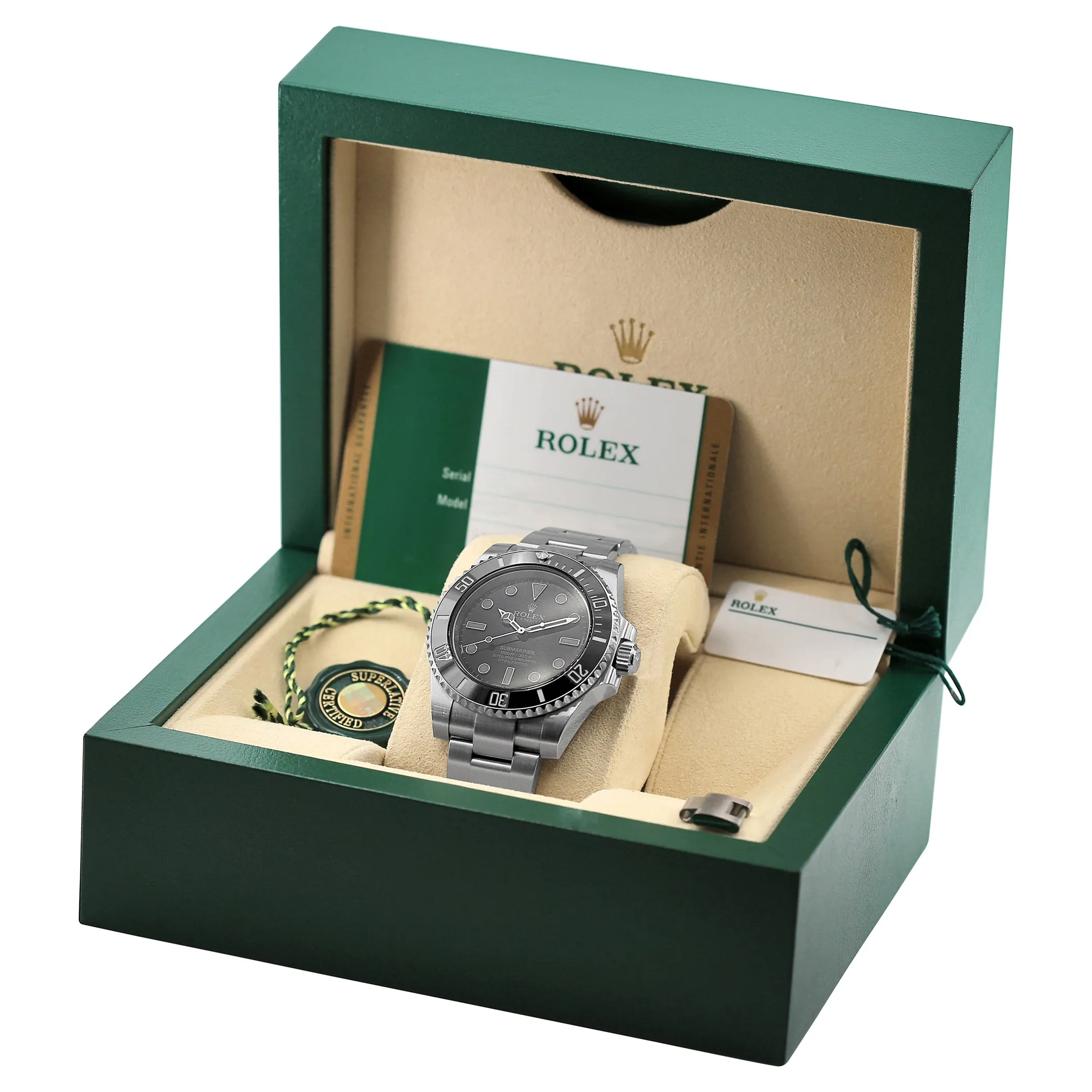Rolex No Date Submariner 114060 Black Dial Automatic Men's Watch