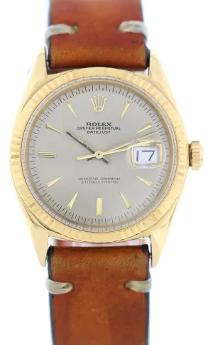 Rolex Oyster Perpetual 1601 Datejust 18k Yellow Gold