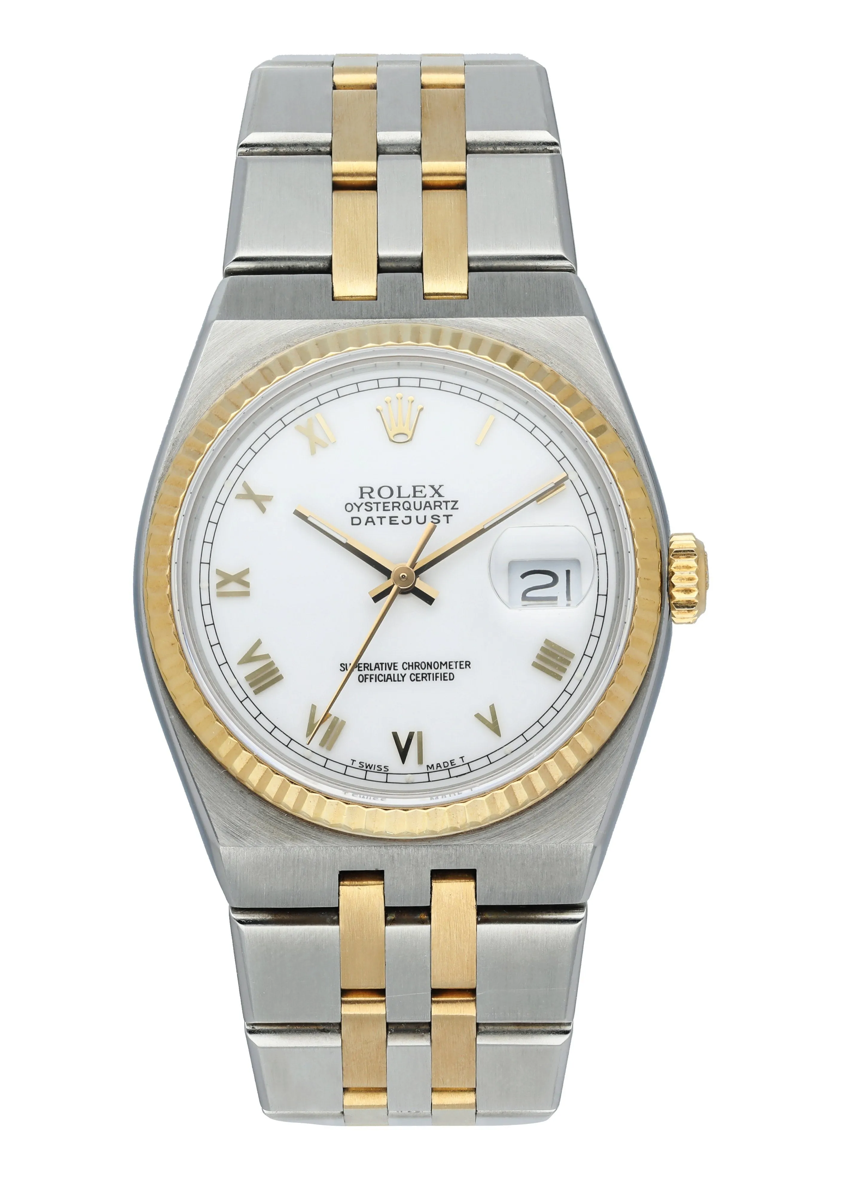 Rolex OysterQuartz Datejust 17013 Mens Watch Box Papers