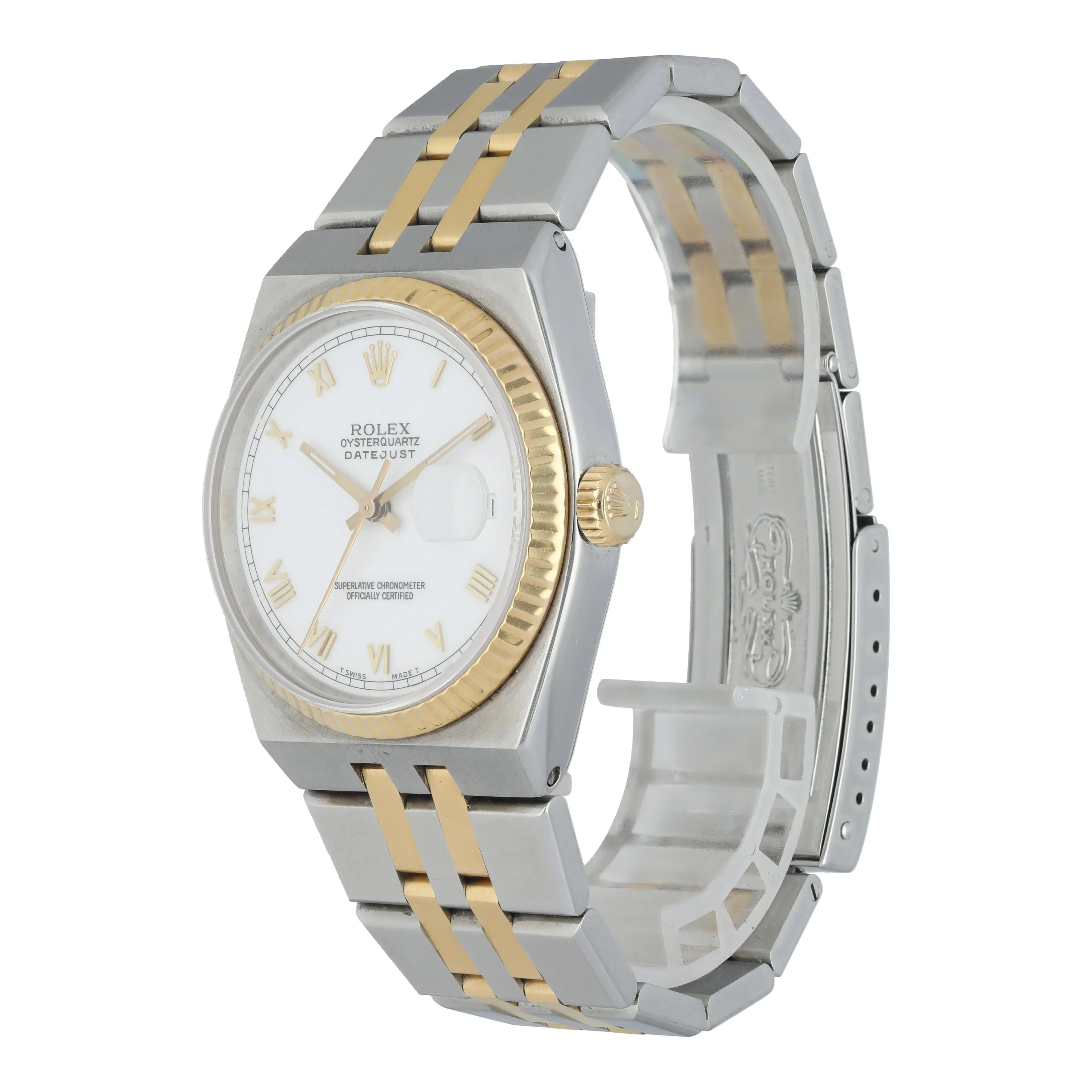 Rolex OysterQuartz Datejust 17013 Mens Watch Box Papers