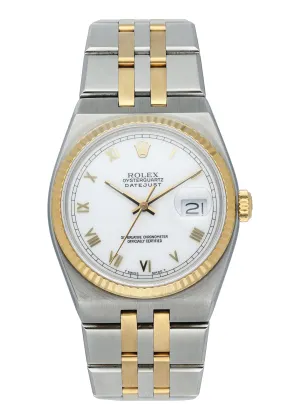 Rolex OysterQuartz Datejust 17013 Mens Watch Box Papers
