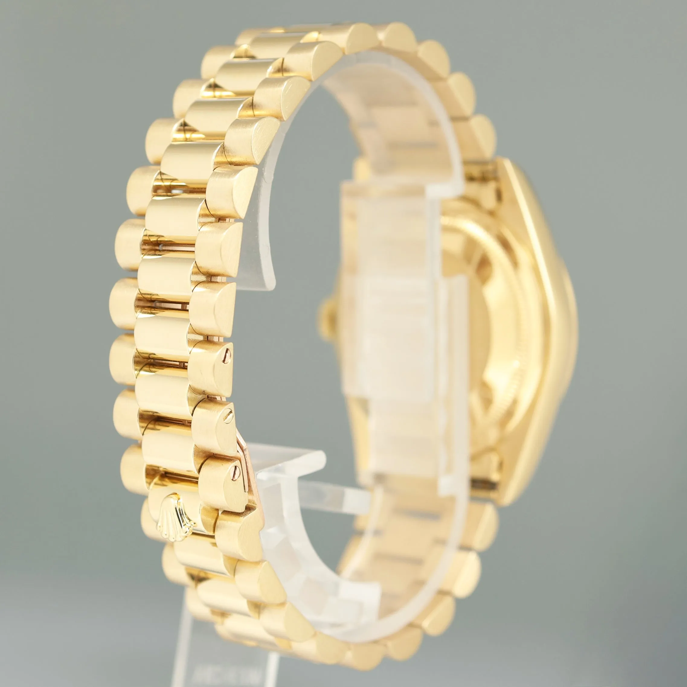 Rolex President 18238 Day Date 36mm Black Tapestry Double Quick Yellow Gold Watch