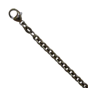 Ruthenium Plated 22" Round Cable Chain | 3.7mm