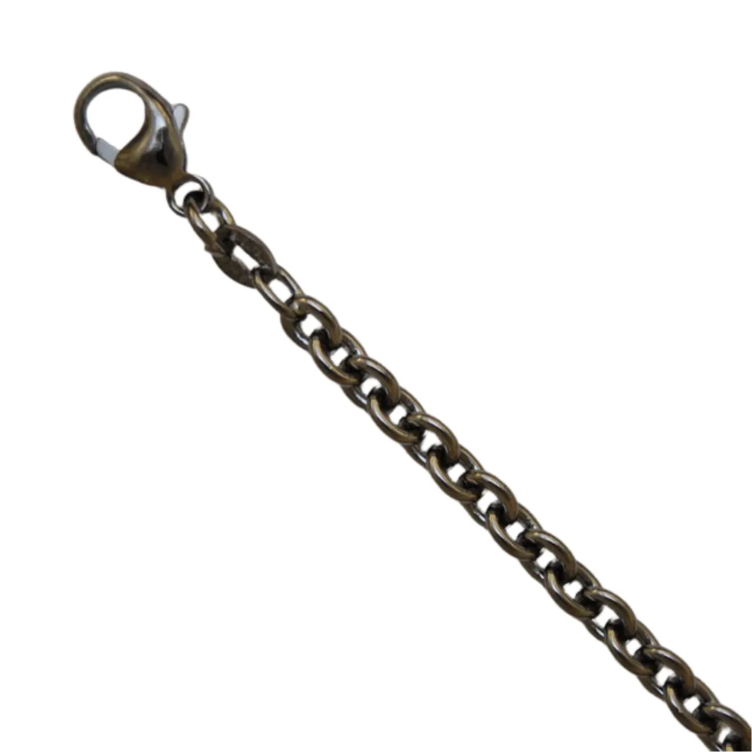 Ruthenium Plated 22" Round Cable Chain | 3.7mm