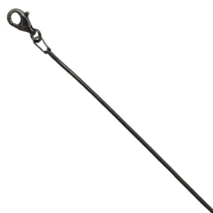 Ruthenium Sterling Silver 18" Snake Chain