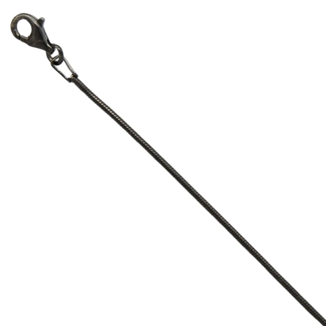 Ruthenium Sterling Silver 18" Snake Chain