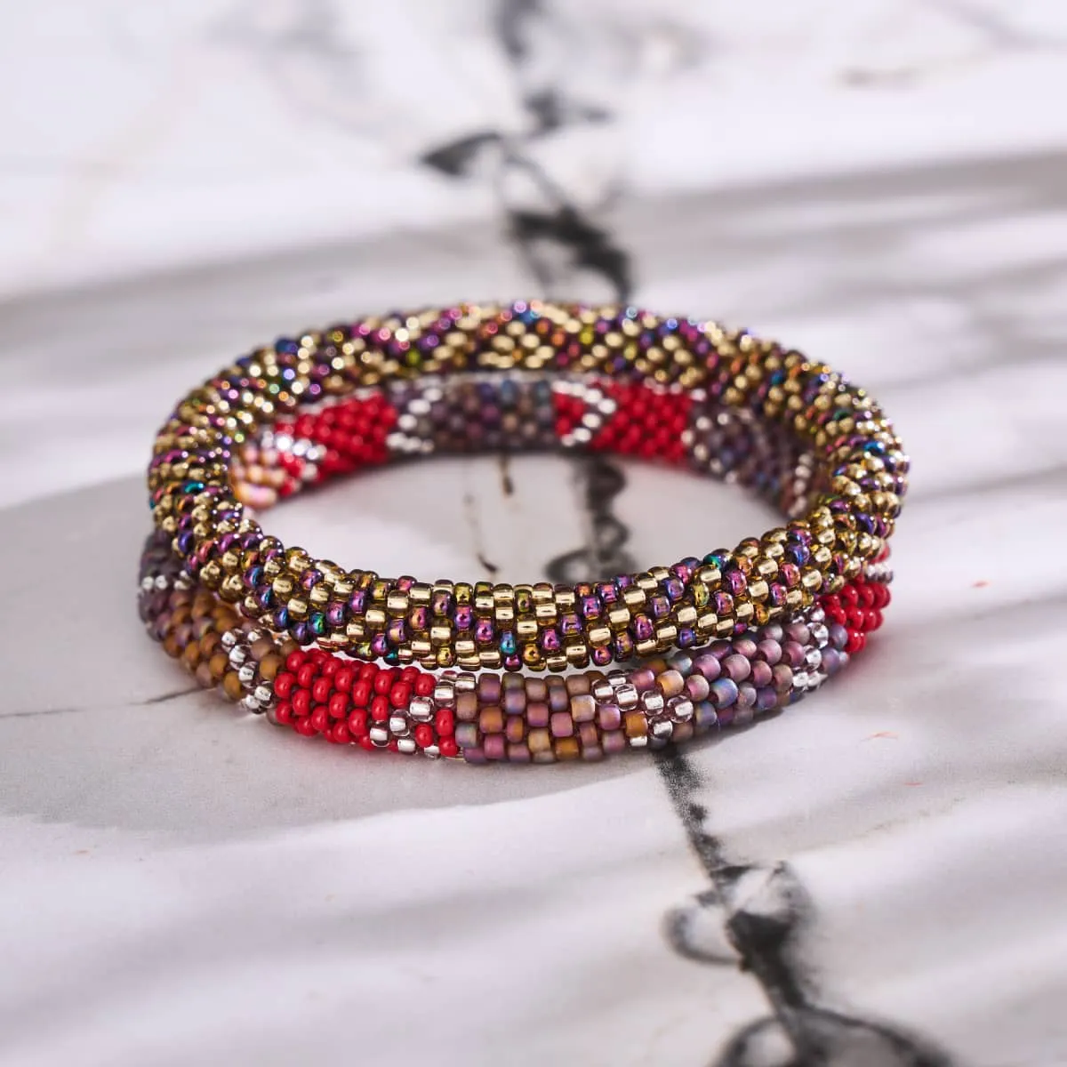 Sandpiper | Himalayan Glass Bead Bracelet