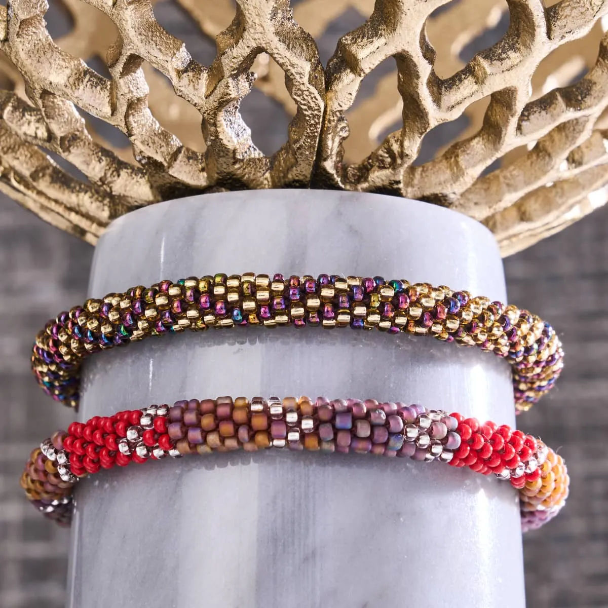 Sandpiper | Himalayan Glass Bead Bracelet