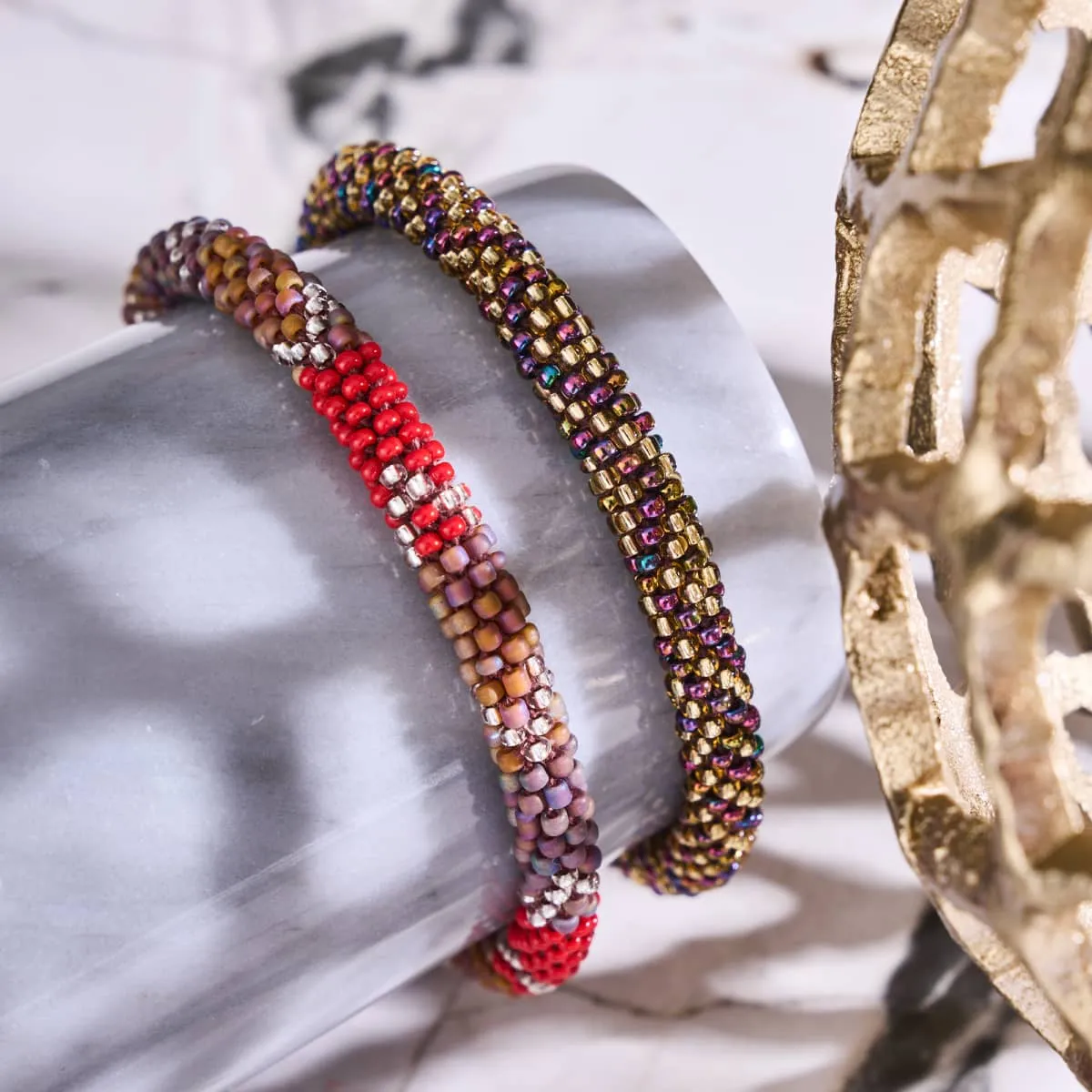 Sandpiper | Himalayan Glass Bead Bracelet