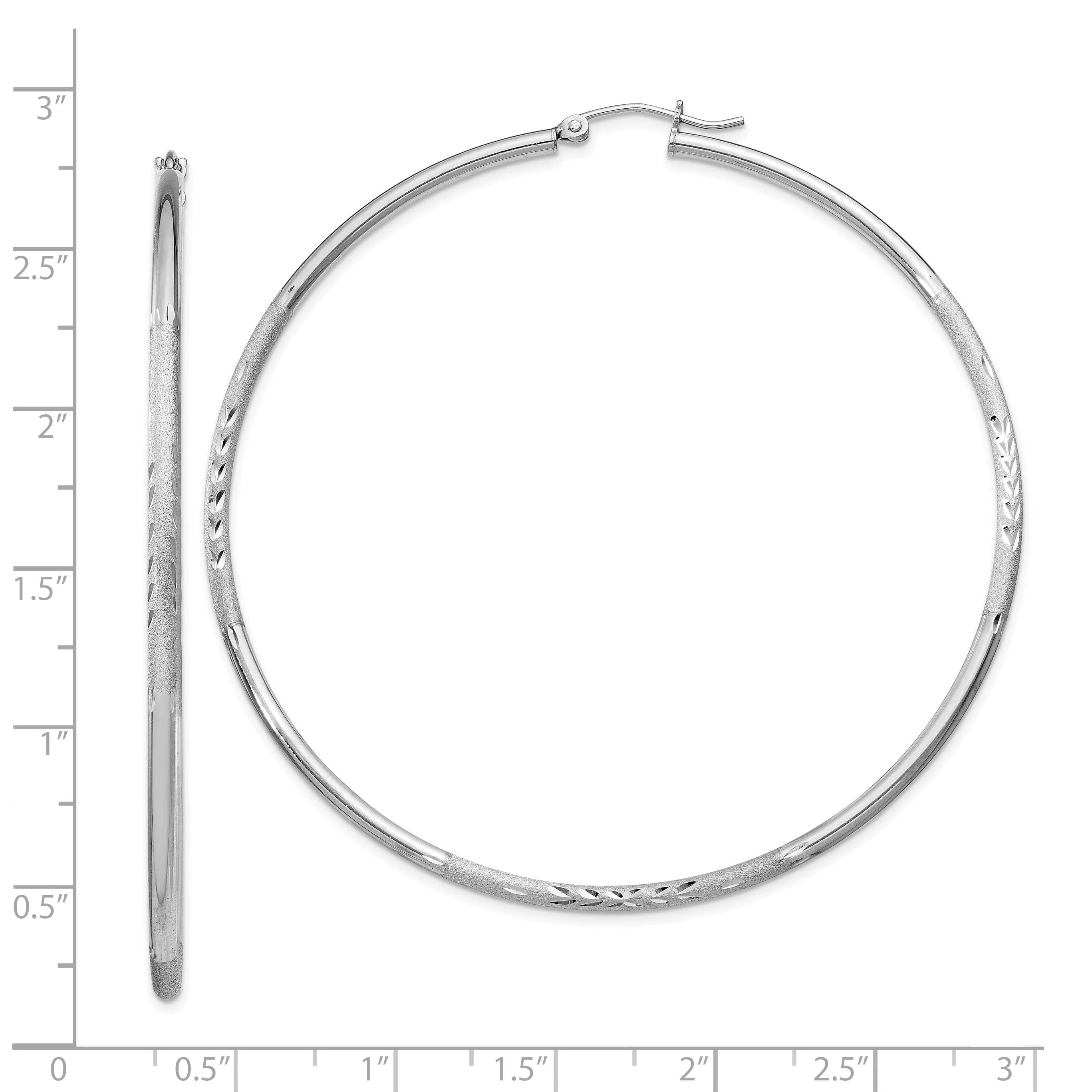 Silver D.C Round Hoop Hinged Earrings