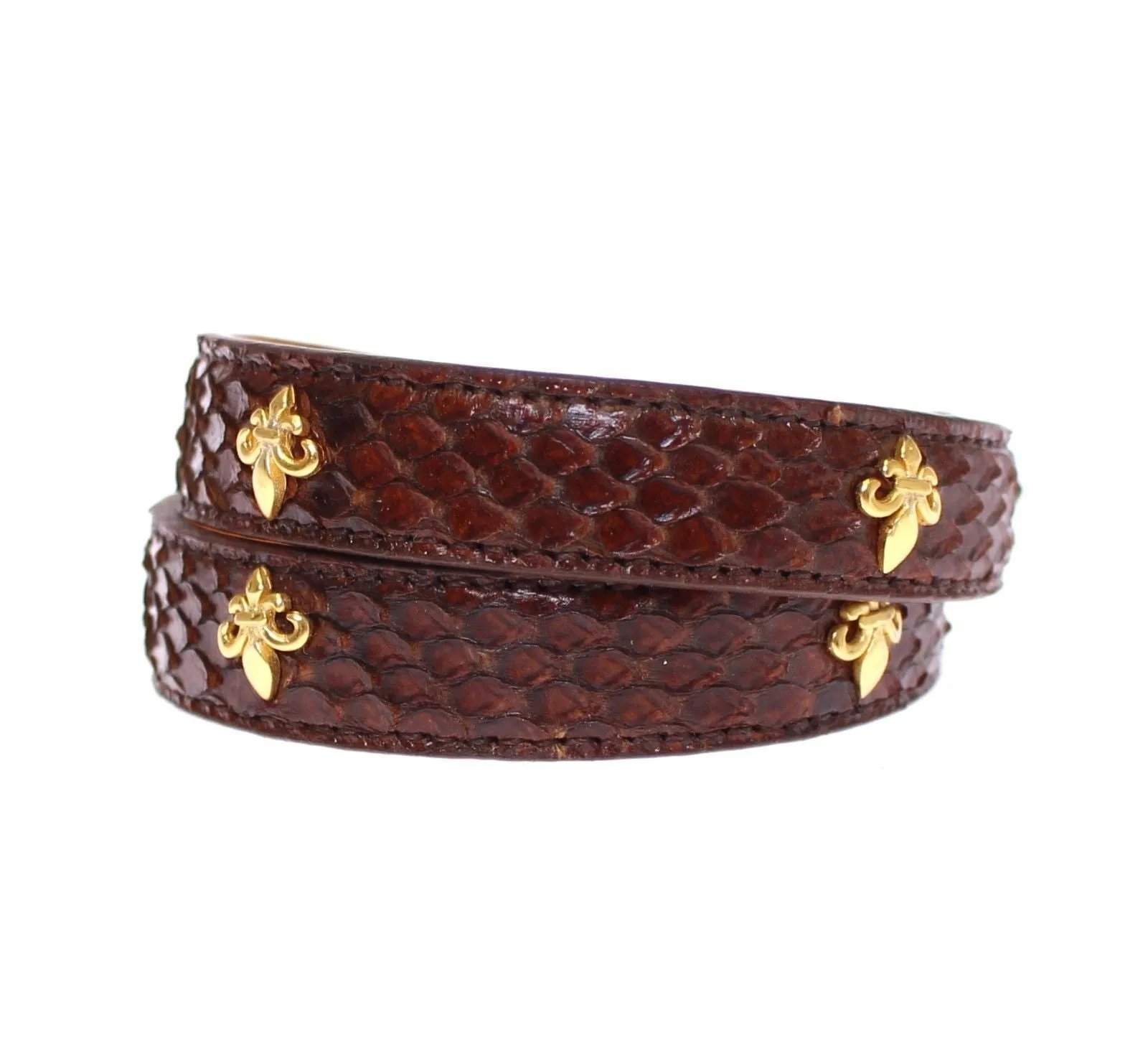 Snakeskin 18 Gold 925 Silver Logo Bracelet