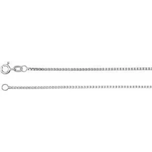 Sterling Silver 1.3 mm Diamond Cut Box 18" Chain with Spring Ring