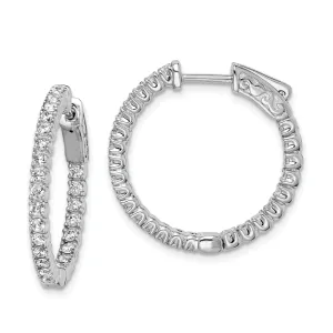 Sterling Silver CZ Hoop Earrings