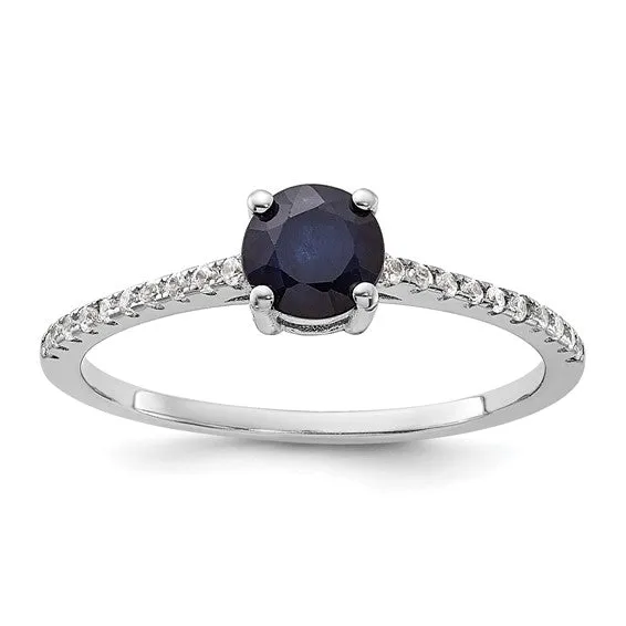 Sterling Silver Gemstone & White Topaz Rings