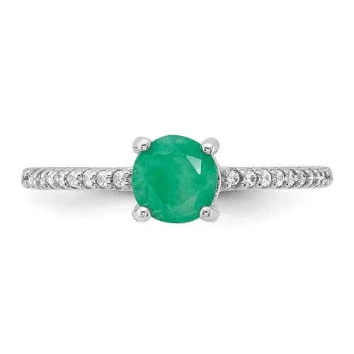 Sterling Silver Gemstone & White Topaz Rings