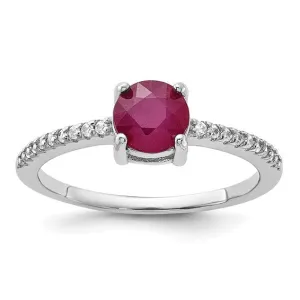 Sterling Silver Gemstone & White Topaz Rings