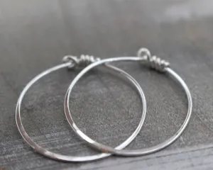 Sterling silver hoop earrings