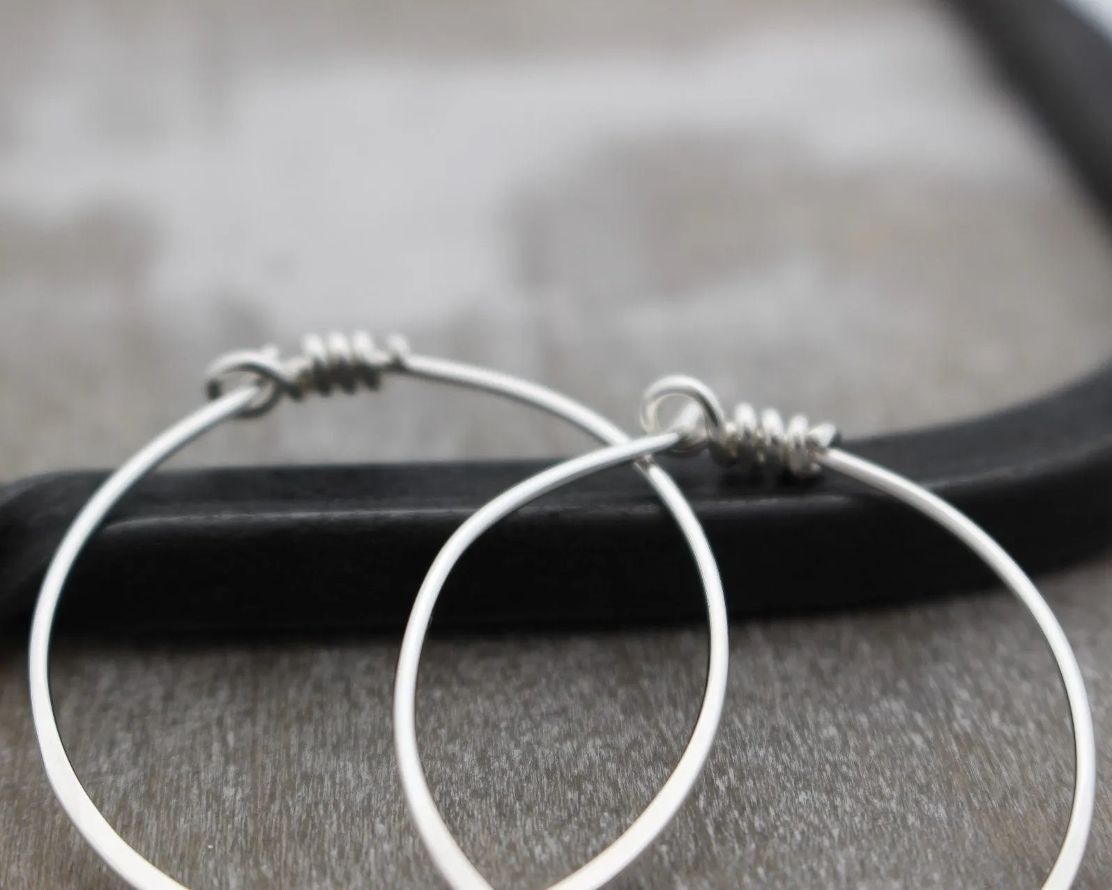 Sterling silver hoop earrings