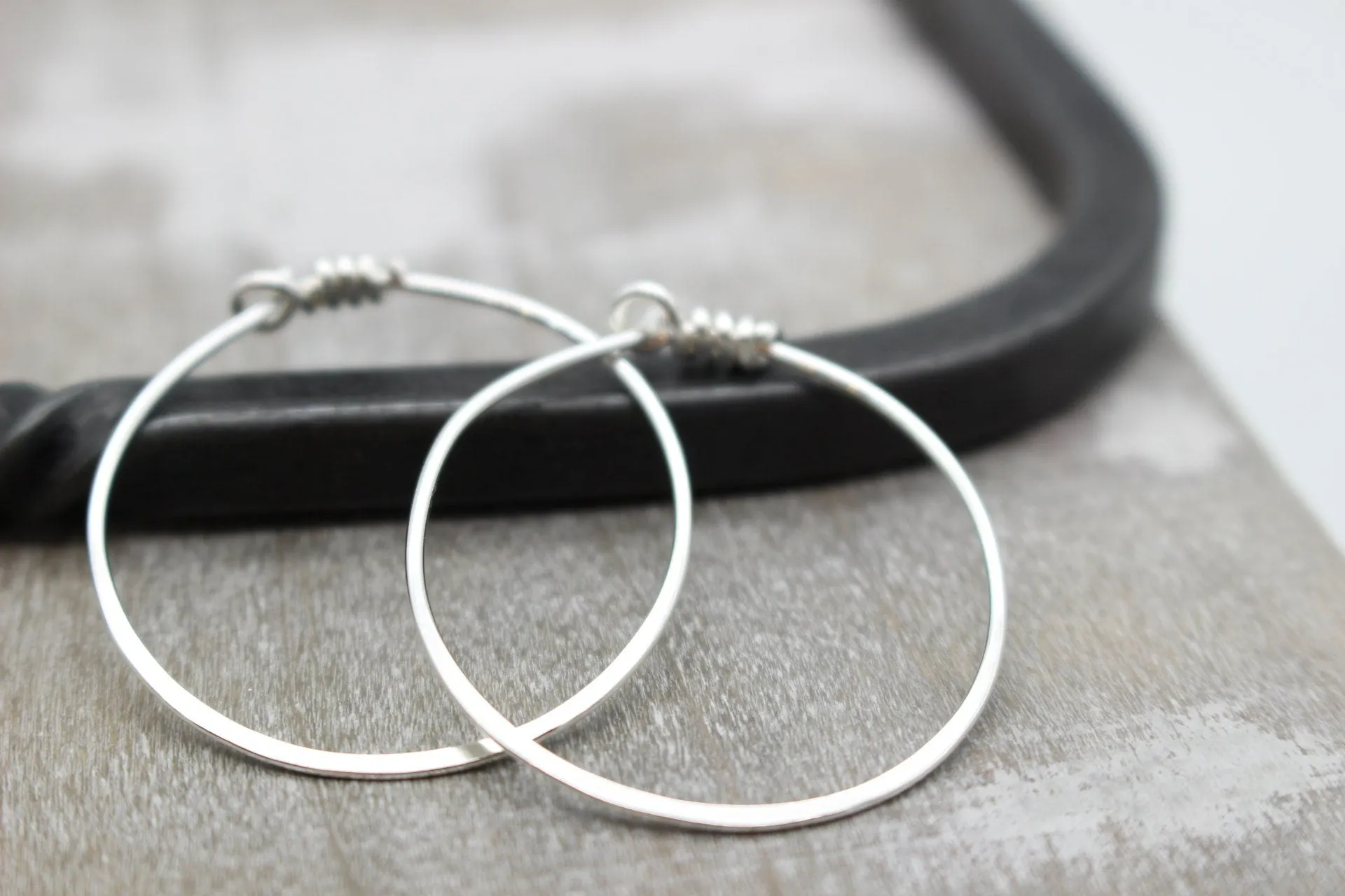 Sterling silver hoop earrings