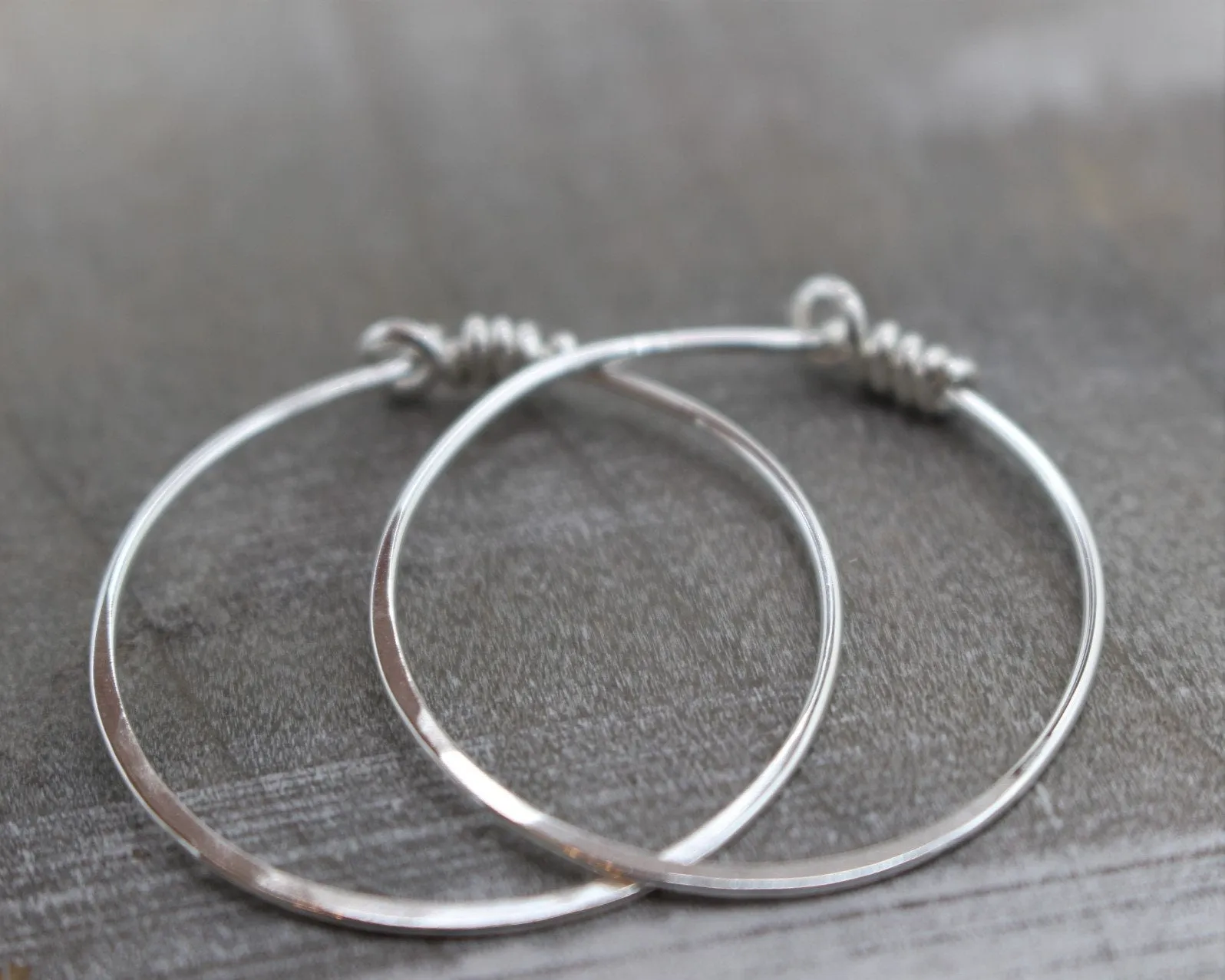Sterling silver hoop earrings