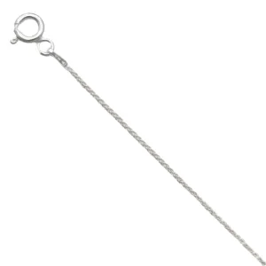 Sterling Silver Spiga 20" Chain | 0.9mm