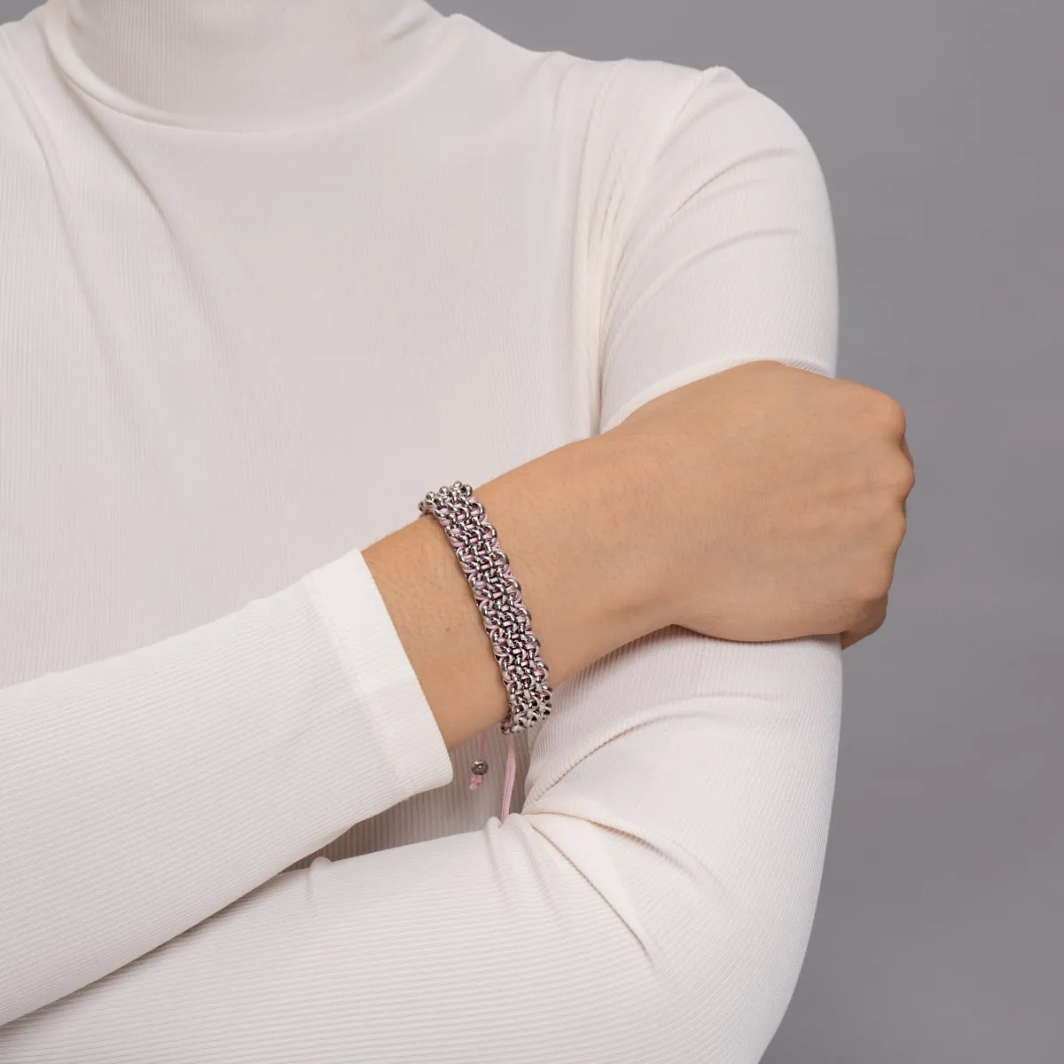 Supreme Kismet Links Bracelet | Silver | Pink