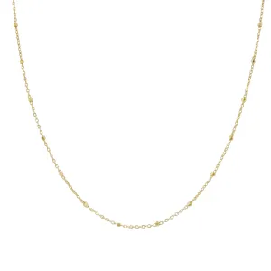 Thin Beaded Chain Necklace