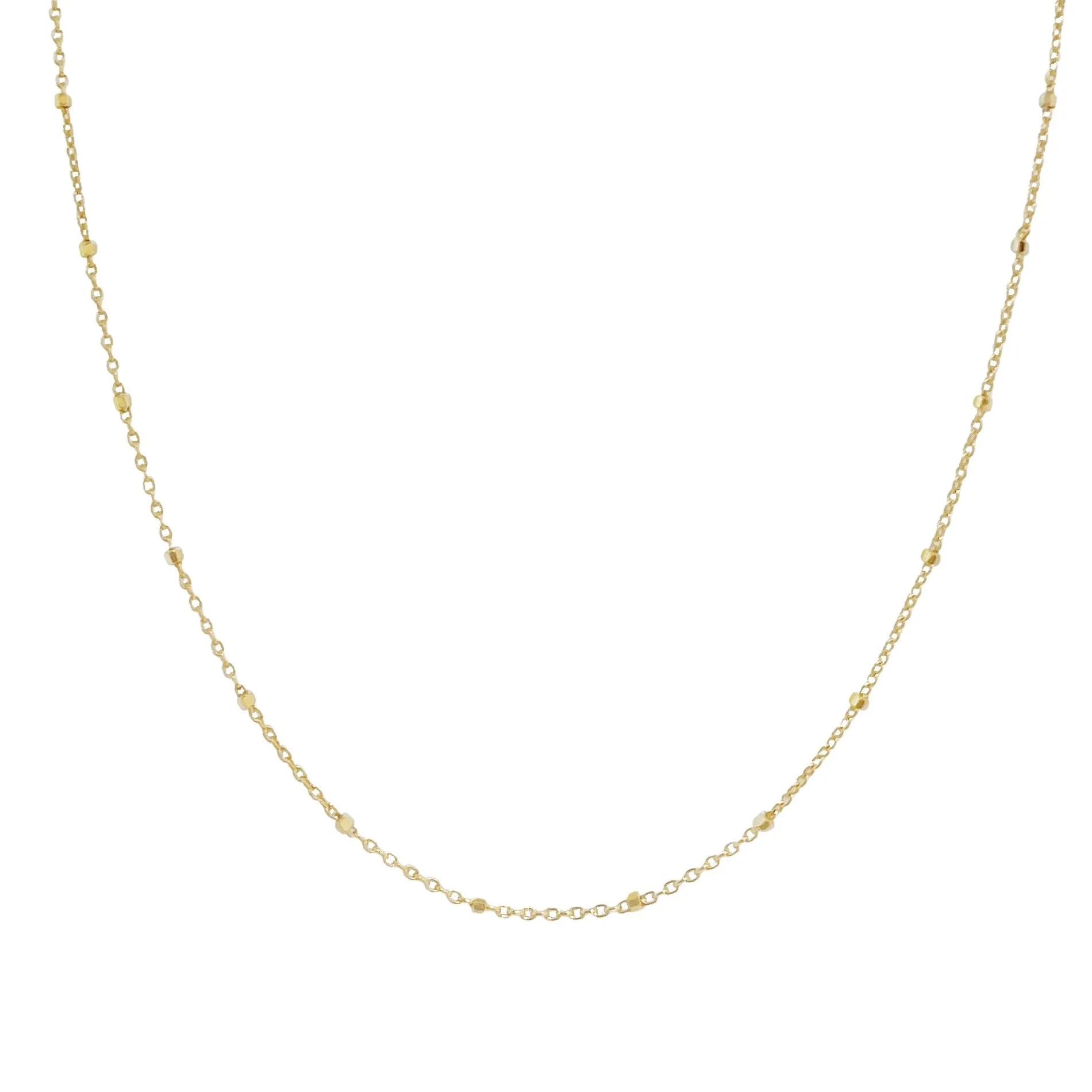 Thin Beaded Chain Necklace