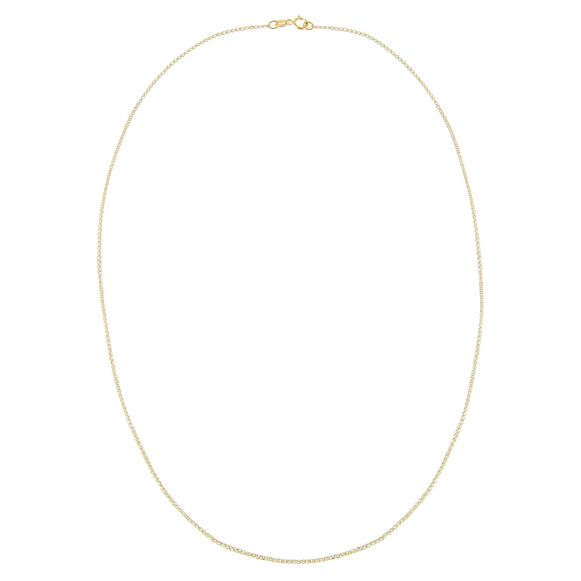 Thin Interlocked Link Necklace 14K