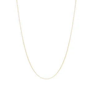 Thin Rolo Chain Necklace - Gold