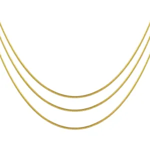 Thin Snake Chain Necklace Combo Set