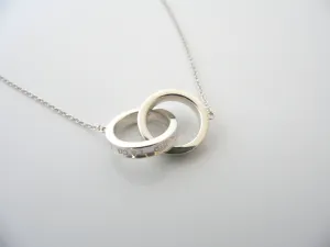 Tiffany & Co 1837 Interlocking Circles Necklace Pendant Chain Love Silver Gift