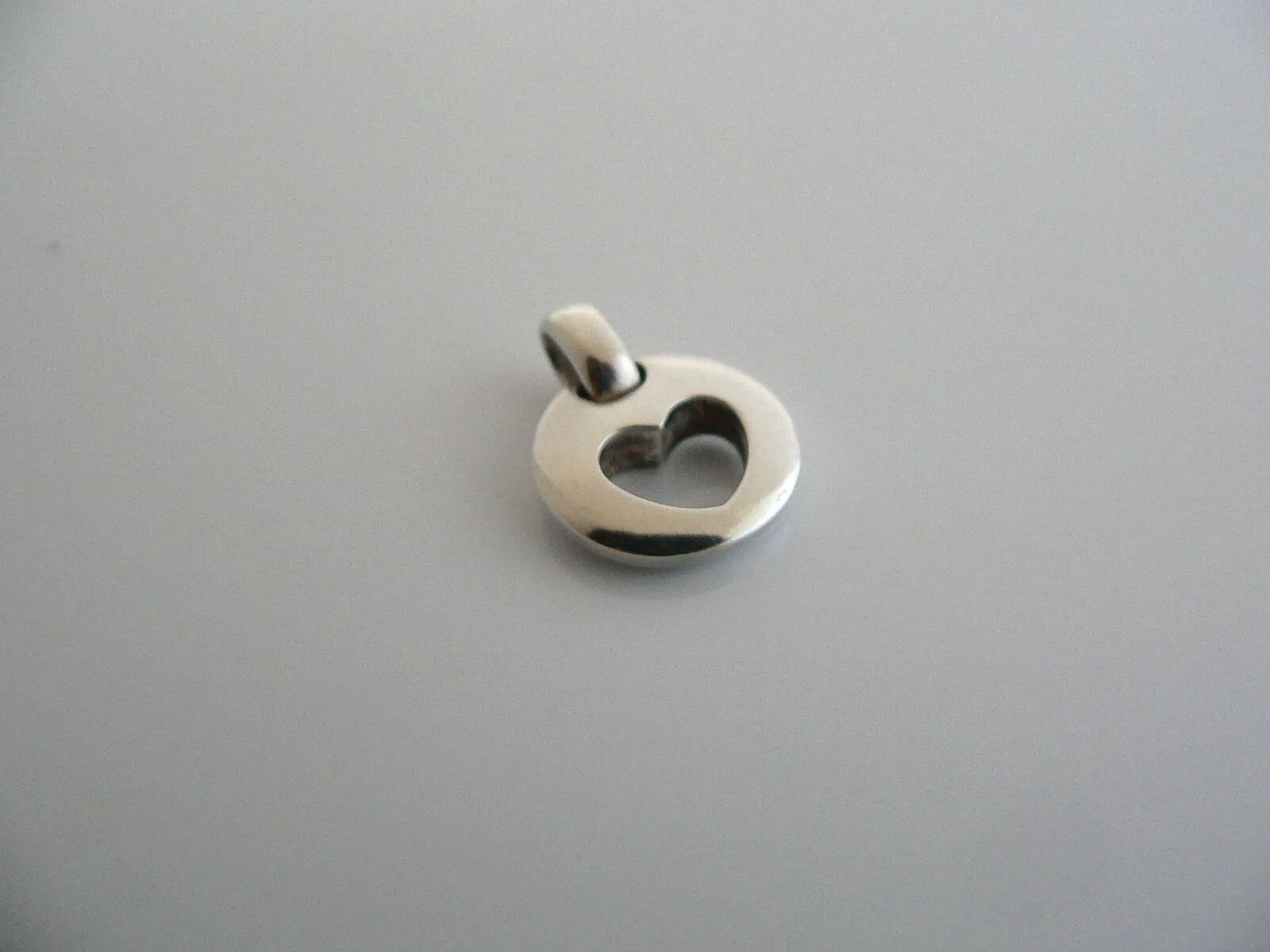 Tiffany & Co Heart Charm Silver Stencil Cut Out Love Pendant Love Gift Birthday