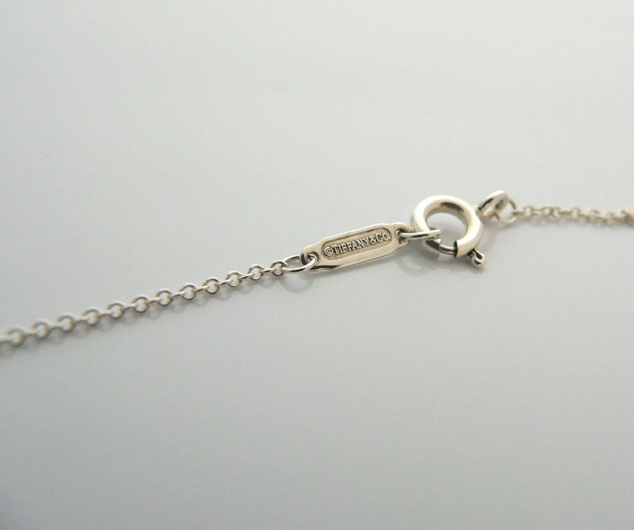 Tiffany Co Silver Return to Tiffany Heart Key Necklace Pendant 20 Inch Chain Gift