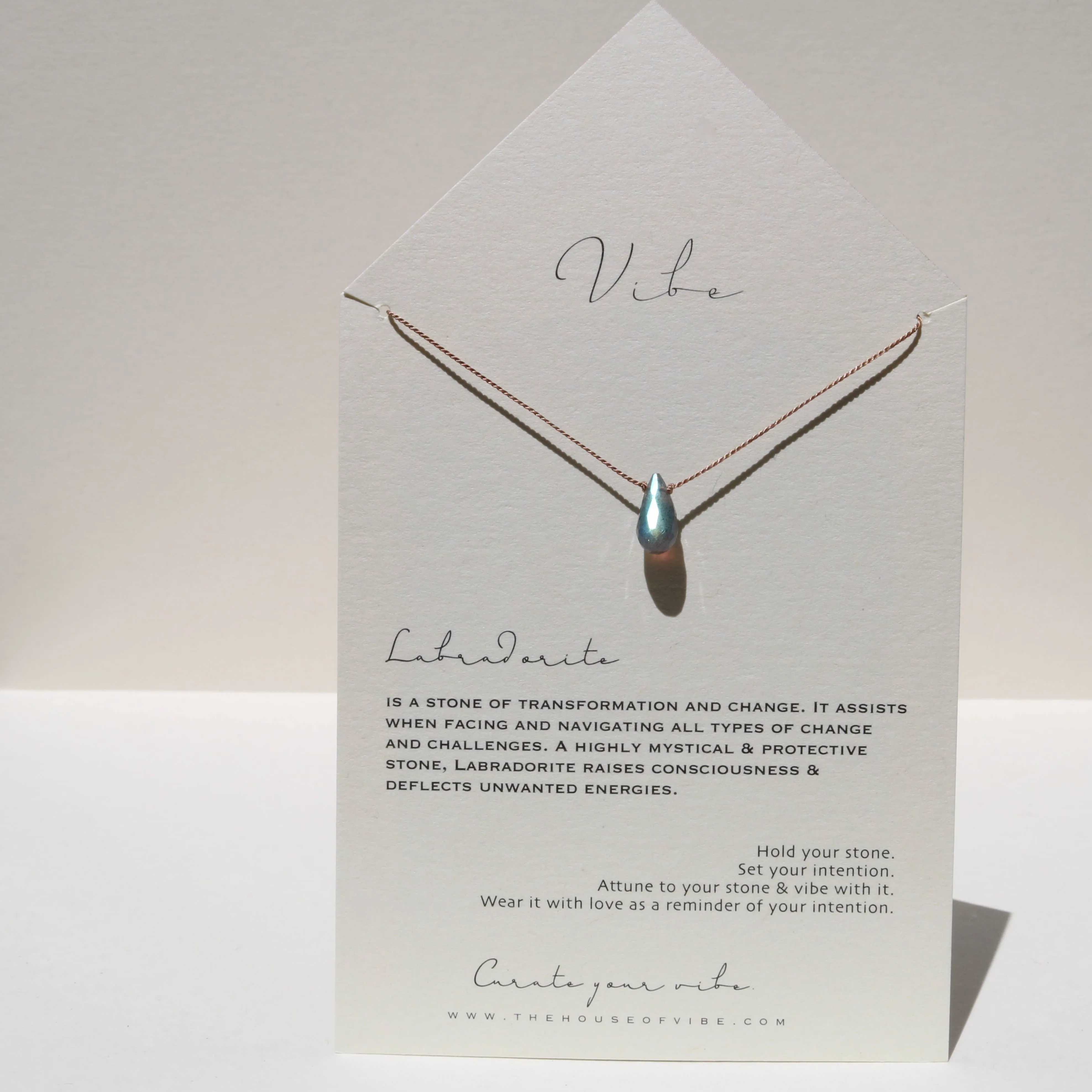 VIBE NECKLACE | LABRADORITE RAINDROP