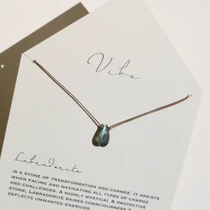 VIBE NECKLACE | LABRADORITE RAINDROP